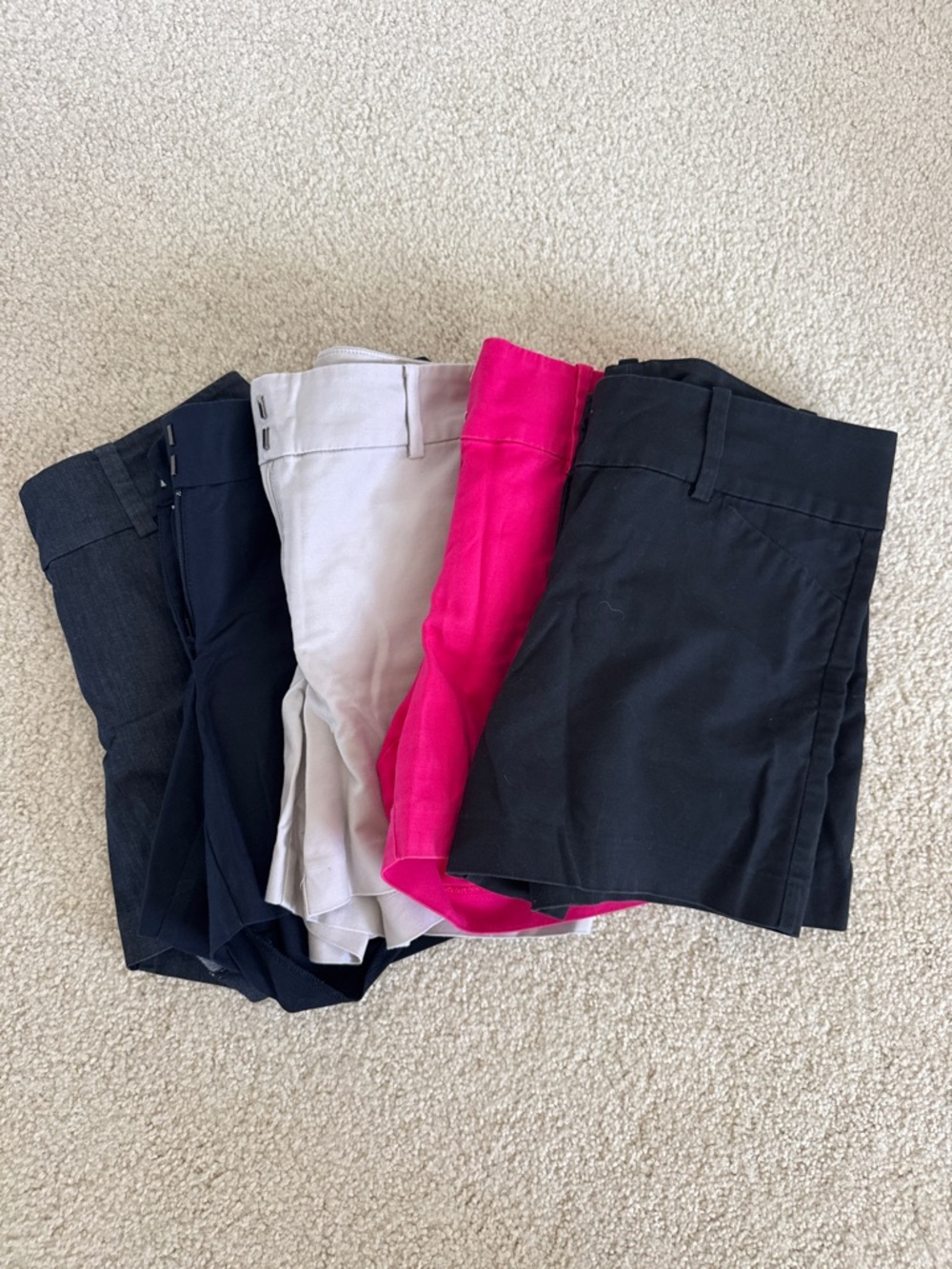 5 PAIRS ANN TAYLOR SIGNATURE FIT CASUAL SHORTS 6 PREPPY CLASSIC BUNDLE